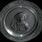 WMF - Zinnteller - Der froehliche Trinker    