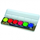 6 Neon Farben Metall-Palette