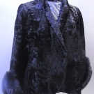 PELZ FELL JACKE SWAKARA SCHWARZ MIT FUCHS SCHWARZ NU: Z-005937