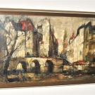 "Stadt am Fluss" Ölbild von Alexander Kardin