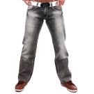 RUSTY NEAL HERREN JEANSHOSE JEANS HOSE DICKE NAHT RN-7441 GRAU NEU