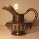 Rare Egidio Casagrande masterpiece copper vase unpolished/ Italian Arts & Crafts