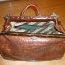 Arzttasche Doktortasche Reisetasche Daine Genuine Leather Italy Krokolook