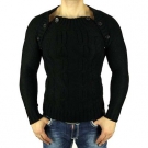 6773-1 R-NEAL STRICKJACKE PULLOVER STEHKRAGEN JACKE PULLI HOODIE SCHWARZ in M