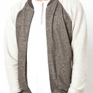 BELLFIELD Jersey Bomber Pullover Zip Sweatshirt Herren grau Größe M NEU!