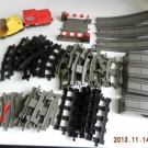 Lego Duplo Eisenbahn-TEILE: Schienen + Brücken + Bahnübergang