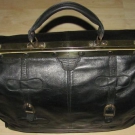 Arzttasche Hebammentasche XXL Leder Schwarz