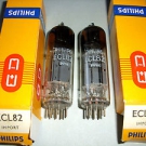 2 x ECL82 Philips, gleicher Philips-Herstellungscode, NOS