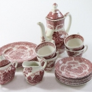 Steinzeug Kaffeeservice Service W.H. Grindley & Co. Ltd. Staffordshire ~1970