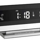 LUXUS-DIGITALWECKER BLACK LCD TFA 60.2011 CRESCENDO RAUMKLIMAKONTROLLE WECKER