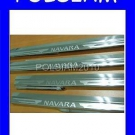 STAINLESS SCUFF PLATE GUARD 4 doors NEW NISSAN NAVARA D40 2005-2012 NEW PICKUP