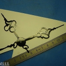 Aiguilles pendulette horloge ancienne,pendule Uhr clock aiguille 126 x 92 mm n39