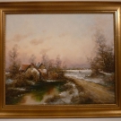 Gerhard MESSMER (*1931 Arnsberg) - Norddeutsche Winterlandschaft am See (R40)