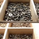 Schrauben  für Taschenuhren - Schachtel aus Uhrmacher Nachlaß