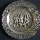 WMF Wandteller 23 cm Zinn Albrecht Dürer "Marktbauern"