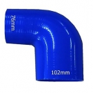 Silikonschlauch 102mm-76mm 90° blau Turbo Ansaug