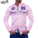 GEILES WAM-FASHION DESIGNER KONTRAST PARTY CLUB HEMD IN 4 FARBEN WM-70195 NEU