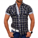 Redbridge R-2212 Club Karo Kurzarm Hemd lila