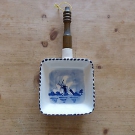 Cerart Deko Pfanne in blau mit Mühlenmotiv