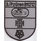 Bw Verbandsabzeichen 3 P zGren Btl 212 Augustdorf Abzeichen Aufnäher Patch