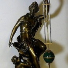 Syrian Green Fortuna Style Mystery Swinger Clock--