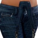 G350 Damen Jeans Hose Hüfthose Damenjeans Hüftjeans Röhrenjeans Röhrenhose