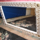 Mäander Spiegel aus Kunstharz 100cm Facettenschliff Medusa Spiegel 6605 k 108