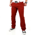 Tazzio TZ-5133 Herren Colored Vintage Chinohose Chino Jeans Hose Rot