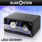 KLARSTEIN UHRENBEWEGER 2 UHREN DISPLAY AUFSTELLER SCHAUKASTEN LED BELEUCHTUNG °