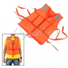 Schaum Rettungsweste Schwimmweste Schwimmhilfe Feststoffweste+Pfeife Orange NEU