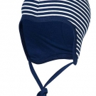 Finkid Mütze Popi WINTER geringelt Baumwolle navy/offwhite