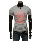 OZONEE SJG23 Herren T-Shirt mit Motiv V-Neck 4 FARBEN Kurzarm Shirt S M L XL 2XL