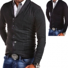 G.B.D Strickjacke mit Zipper V-Pullover Grau/Schwarz/Dunkelgrau Cardigan NEU