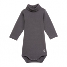 BABY-ROLLKRAGEN-BODY, UNISEX, ANGERAUTE BAUMWOLLE, UNI