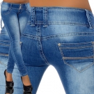 G615 Damen Jeans Hose Hüfthose Damenjeans Hüftjeans Röhrenjeans Röhrenhose Röhre
