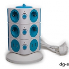 Tower 10 fach Steckdosenleiste Steckdosen Strom Verteiler 4x USB Port Schalter 