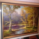 Öl-Gemälde **Landschaftsbild* von Hans Wagner, 96 x 70cm-Aus Nachlass