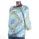 HALLHUBER SHIRT blau Gr. 38 - 100% SEIDE! LUXUS! /BP654