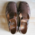 Herren Sandalen braun  Obermaterial Echt Leder Gr, 43