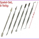 6-teilges Spatel-Set für Glasgestaltung, ArtClay, Ton / 12 Formen!