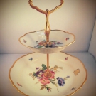 Etagere Lindner Porzellan Kueps Bavaria Echt Gold