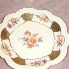 Prunkschale/Gebäckschale, antik, Bavaria R Wunsiedel, Blumendekor, Goldauflage