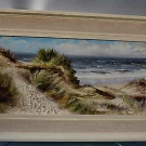  Strandlandschaft auf  Sylt bei Kampen um 1980 Werk des Malers Kurt  Kluge 