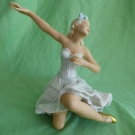 Porzellanfigur Tänzerin Ballerina mit Stempel