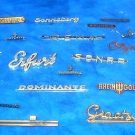 Sortiment Röhrenradio Schriftzüge Labels Siemens Telefunken Grundig u.a.