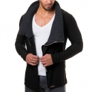 VIP Clothing 1219 Herren Strick Jacke Schalkragen Pullover Pulli Zipper Body Fit