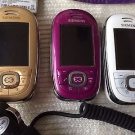 3 HANDYS SIEMENS SL75 GOLD, WEIß, FUCHSIA RARITÄT - OHNE SIMLOCK