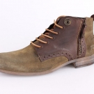 Yellow Cab Herren Schnürboots Stiefelette Gr 44 khaki-braun