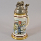 n1y09- Porzellan Reservistenkrug Pionier 2.H.20.Jh