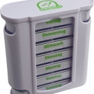 Wochendispenser 7 Tage Farbe: Naturweiß Tablettenbox Medikamentenspender Medi-Inn "TOP Ware"